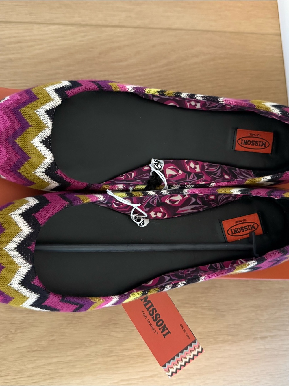 Missoni x Target Zigzag Knit Ballet Flats in Pink, Olive & White